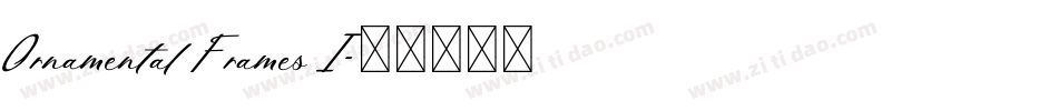 Ornamental Frames I字体转换